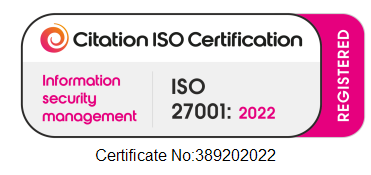 ISO 27001:2022 registered — Citation ISO Certification, certificate 389202022